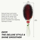 Denman Boar Bristle Hair Brush     Smoothing   Shine Enhancing For Slick Back Styl