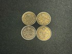 Lot Of 4 1911 1912 1913 And 1914 Canada Five Cent Silver Coins