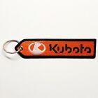 Kubota Tractor Keychain Key Tag Double Sided Embroider Fob