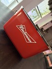 Budweiser Chrome And Red Color Hard Plastic Six Pack Cooler