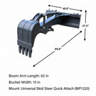 15  Skid Steer Backhoe With Digger Bucket     Universal Quick Attach For Trenching