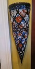 Antique Imari Porcelain Wall Vase Painted Rare Basket Covered Heavy 15 