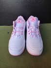 Jordan Max Aura 5 White Pink Unisex Kids Athletic Sneaker 7y Lace Up Logo