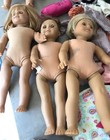 Lot Of 5 American Girl Dolls As Is Parts Or Repair Plus Clothing Dresses Boots 