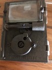 Vintage Antique Us Post Office Box Door Combination Lock W  Glass Panel Works
