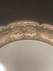 Vintage Ornate Silver Plated Mirror Tray Round Scalloped 8 1 2 