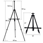 Adjustable Tripod Stand Easel Metal Floor Art Painting Supplies Bracket With Box