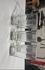 6pc Clear Glass Square Tapered Drinking Glasses