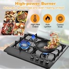 Gas Stove 4 Burner Propane Stove Portable Auto Ignition Gas Cooktop Lpg Bbq Camp