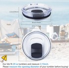 3pc Magnetic Replacement Lids For 20 Oz Yeti Tumbler Rtic Cup Spill Proof Cover