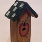 Vintage Beautiful Wall Decor Small Wooden Birdhouse With Apples 8 5  X 1 5 