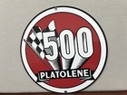 Platolene 500 Gasoline Garage Oil Gas Man Cave  Vintage Round Sign Reproduction