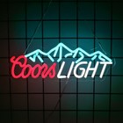 Coors Light Neon Led Sign Dimmable Bar Decor For Home Man Cave Club Party