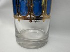 Vintage Culver Azure Scroll Cocktail Glass Pitcher Cup Mcm 22k Gold Modern