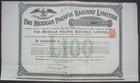 Mexico  Mexican Pacific Railway   100 Debenture 1889 Uncancelled   Coupon Sheet