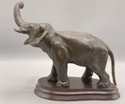 Antique Junghans Elephant Mystery Clock Topper Base Spelter Bronze Finish 9 