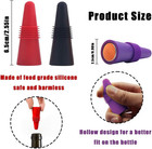 Wine Stoppers     6 Pack Silicone Wine Bottle Stoppers With Grip Top  Reusable Bev