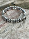 100  Silver Magnetic Hematite Bracelet Anklet 2 Row Aaa  Triple Power