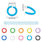 1box 200pcs 6mm Colored Jump Rings 10 Colors Open Jump Rings O Ring Connectors