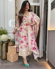Wedding Partywear Kurta Palazzo With Dupatta Set  Indian Salwar Kameez Suit Set