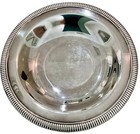 Vintage International Silver Co Silverplate Gadroon 7 5  Candy Dish Round Bowl