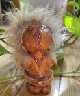 Naber Eskimo Doll Hand Carved Natural Fur Alaska Handmade Vintage 4 