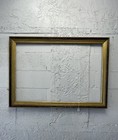 Vintage Oblong Long Oak Wood Carved Ornate Modernism Picture Frame 26 X 38 Large