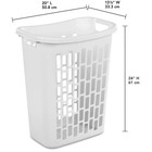 Mainstays Rectangular Open Laundry Hamper  Plastic White