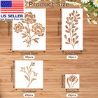 80pcs Stencils For Painting  Stencils For Crafts Reusable Flower Wall Stencils F