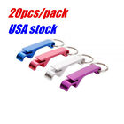 40pcs lot Bottle Opener Key Ring Chain Keyring Keychain Metal Beer Bar Tool Claw