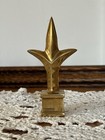 Leslie-locke Fg03br Vintage Mid Century Brass Finials  17 