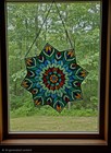 24-inch River Of Goods Stained Glass Window Panel Features A Geometric   