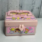 Vintage 80 s Lovely Pink Plastic Coin Bank Money Box  No Lock