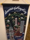Hong Kong Black Velvet Painting Banner 1960   s   10 5    X 31     