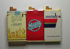 Vintage Lot Of 3 Rjr Pack Lite Cigarette Lighters Camel Vantage   Magna Sb 
