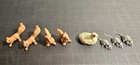 Vintage Miniature Plastic Squirrel And Mouse Family And One Goose