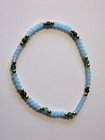 Anklet Blue Aqua Ankle Bracelet Stretch Band 3  Diameter Summer Beach Sun Breeze