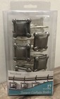 Set Of 12 Silver Square Metal Shower Curtain Hooks Antique Look-easy To Install