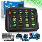 12 Gang Switch Panel 12v 24v Led Circuit Control Relay Box Truck Marine Off Road