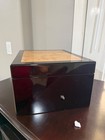 Funeral Chest Cremation Urn Kit Casket Wood Gloss Cherrywood Ashes Box  New Kit