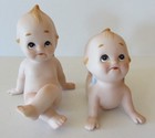 Vintage Pair Rose O   neill Kewpie Doll Bisque Figurines   Kw913 Blue Wings Old