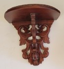 2 Large Solid Wall Shelf Carved Sconce Unused