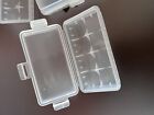 2 Clear Plastic Battery Storage Case Holder 2 Slot For 18650 16340 Cr123a