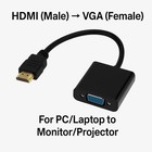 New Hdmi Male To Vga Female Adapter Converter Cable For Video Hdtv Dvd Pc 1080p