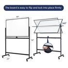 Tsj Office Large Rolling Whiteboard - Dry Erase Magnetic 48 X 32 Inches White   