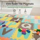 Foam Playmats For Kids  36 Interlocking Tiles Teach The Abcs And Numbers 0-9    