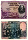 Spain 50 Pesetas  1928  P-75  Used X 100 Pcs Bundle Pack