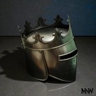 Medieval Crown Helmet     Royal Knight Steel Armor Helmet For Larp Cosplay Theme