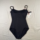 Capezio Camisole Leotard With Bratek Bx110  Black  Adult Xl  Nwt