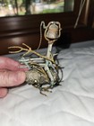 Hanzelka 1972 Vintage Mcm Brass copper   Rock Miniature Metal Sculpture